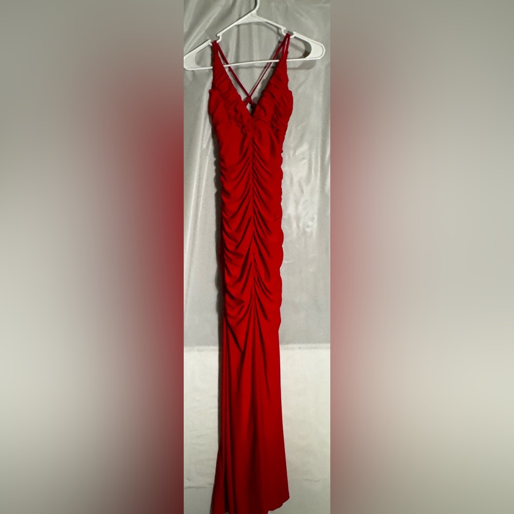 Jump Red Ruched Dress